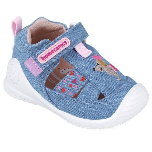 Sandale copii fete din textil Biomecanics, Albastru - 252184-A631 [3]