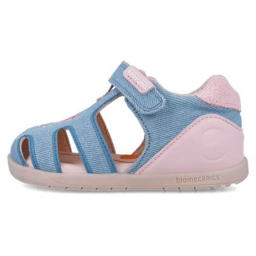 Sandale copii fete calapod lat din textil Biomecanics, Albastru - 252191-A371 [3]