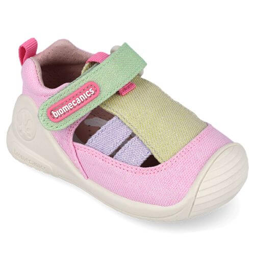 Sandale copii fete din textil Biomecanics, Roz - 262179-C146 [2]