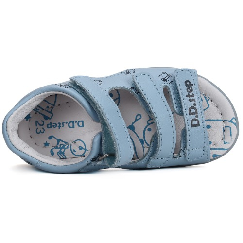 Sandale copii baieti din piele DD Step, Albastru - G075-41906 [5]
