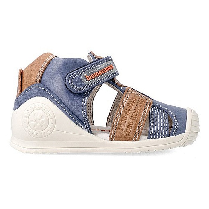 Sandale copii baieti din piele Biomecanics, Albastru - 212135-A [2]
