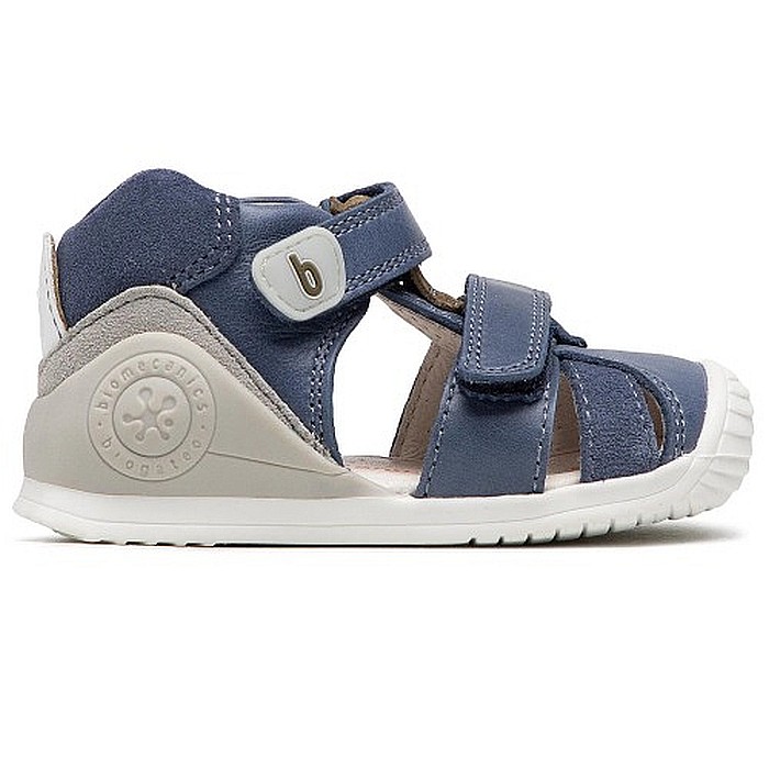 Sandale copii baieti din piele Biomecaics, Albastru - 212143-C [3]