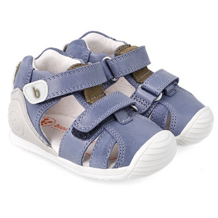 Sandale copii baieti din piele Biomecaics, Albastru - 212143-C [2]
