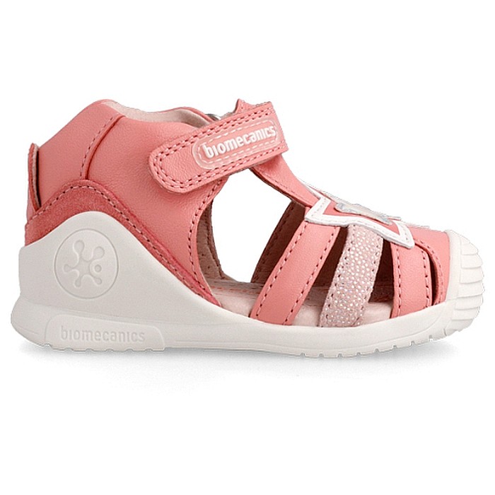 Sandale copii fete din piele Biomecanics, Roz - 222114-A [2]
