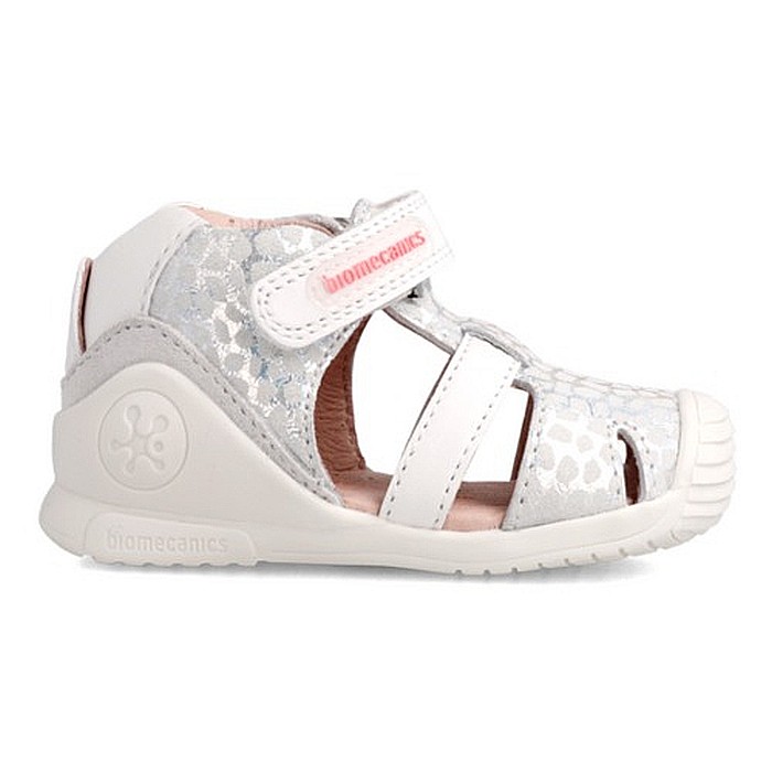Sandale copii fete din piele Biomecanics, Alb - 222117-B [2]