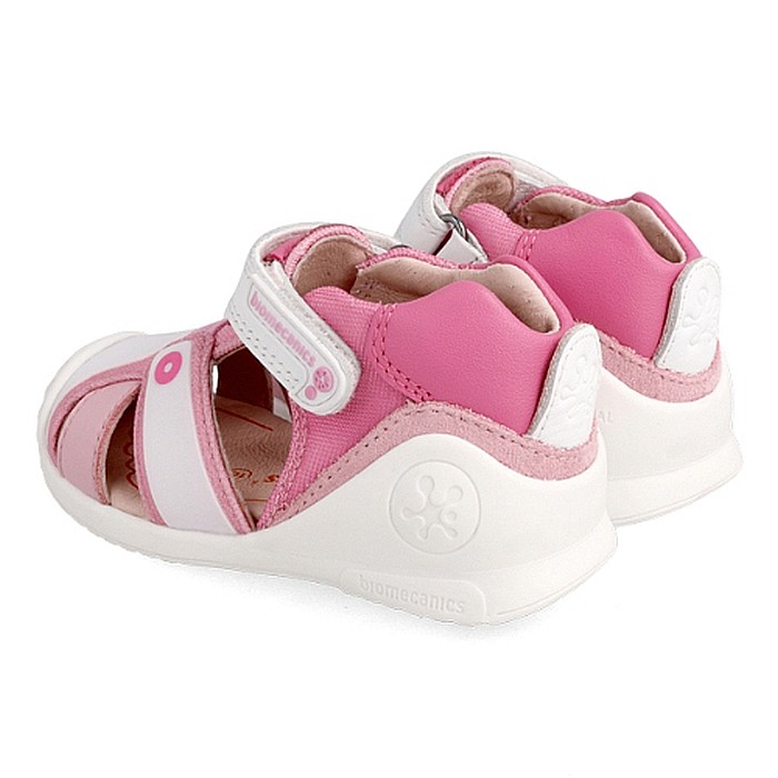 Sandale copii fete din piele Biomecanics, Roz - 222132-F [3]