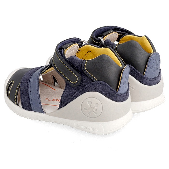 Sandale copii baieti din piele Biomecanics, Albastru - 222146 [3]