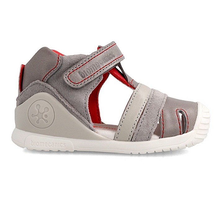 Sandale copii baieti din piele Biomecanics, Gri - 222146-B [3]