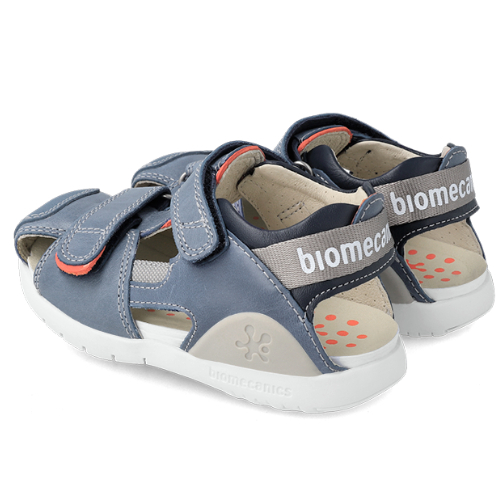 Sandale copii baieti din piele Biomecanics, Albastru - 212183-A [2]