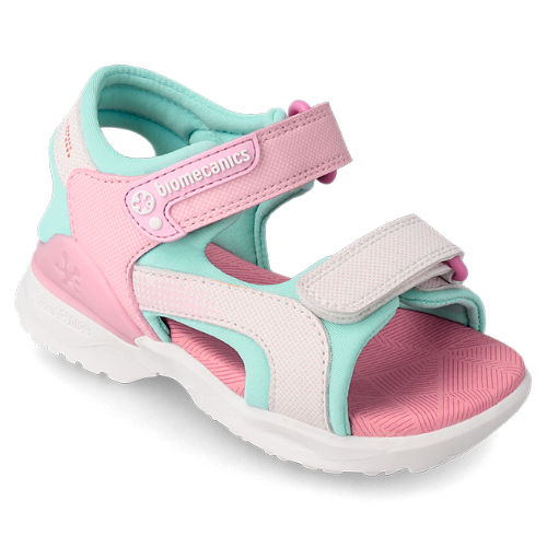 Sandale copii fete din textil Biomecanics, Roz - 222262-B [3]