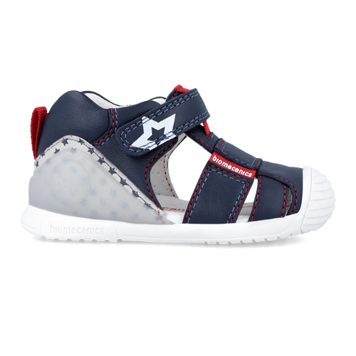 Sandale copii baieti din piele Biomecanics, Albastru - 242125-A [3]