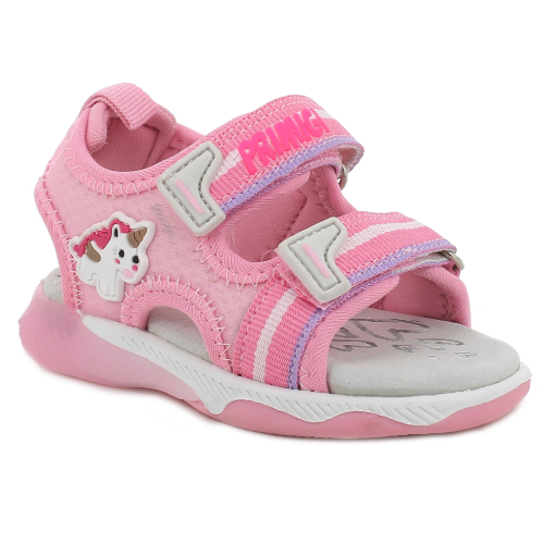 Sandale copii fete cu LED din textil Primigi, Roz - 5954600 [2]