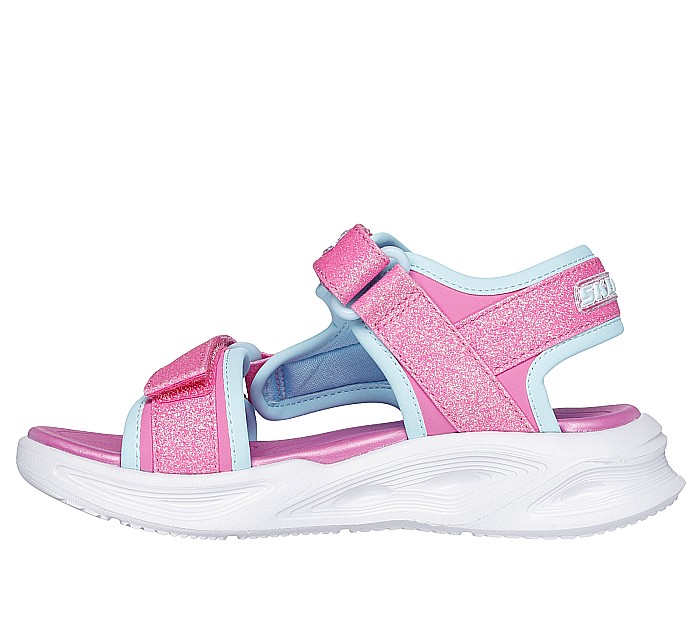 Sandale copii fete cu LED din textil Skechers, Roz - 303024 [3]
