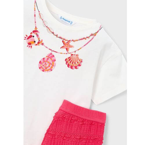 Set din 2 piese pentru fete Mayoral, Alb-Rosu - 3231-75 [4]