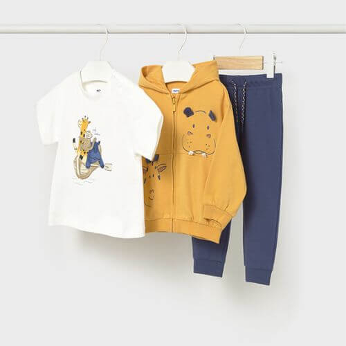 Set din 3 piese pentru baieti Mayoral, Alb-Galben - 1833-69 [2]