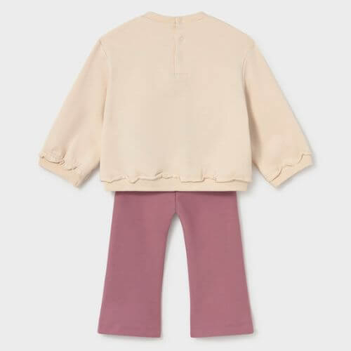 Set hanorac cu pantaloni fete Mayoral, Crem/Roz - 2706-047 [2]