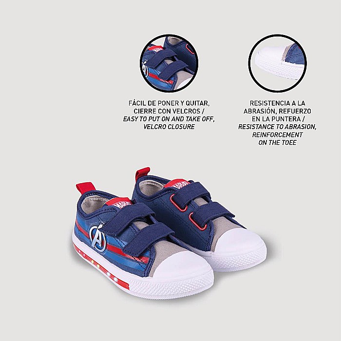 Pantofi copii baieti Avengers cu LED din textil Cerda, Albastru - 2300004712 [5]