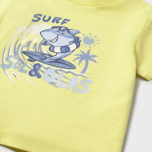 Tricou din bumbac pentru baieti Mayoral, Galben - 1065-053 [2]