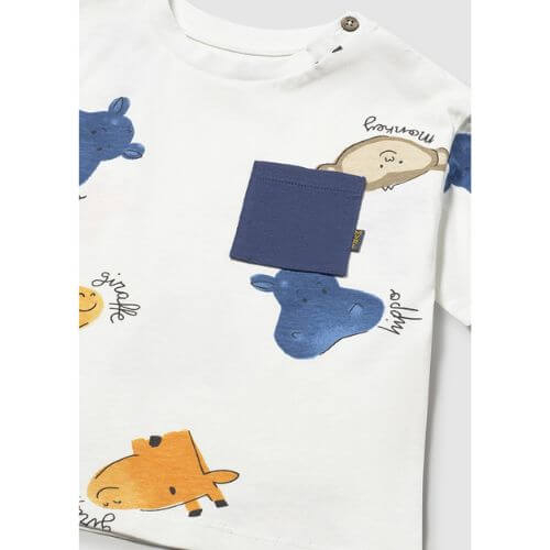 Tricou din bumbac pentru baieti Mayoral, Alb - 1014-94 [2]