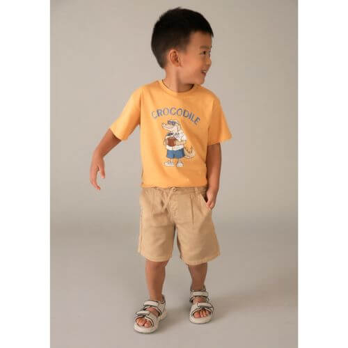 Tricou crocodil pentru baieti Mayoral, Peach - 3062-31 [5]