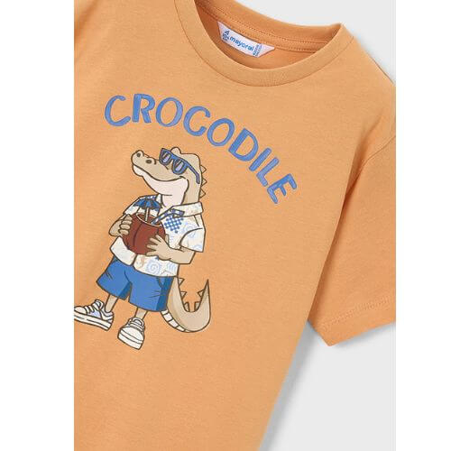 Tricou crocodil pentru baieti Mayoral, Peach - 3062-31 [3]