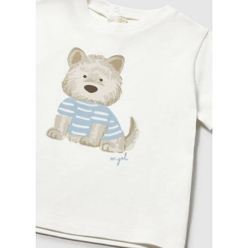 Tricou din bumbac pentru fete Mayoral, Alb - 1001-72 [2]