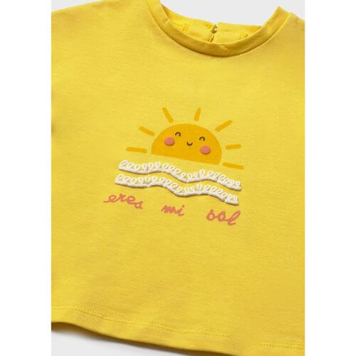 Tricou din bumbac pentru fete Mayoral, Galben - 1085-20 [2]