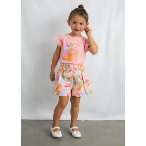 Tricou din bumbac pentru fete Mayoral, Blossom - 3007-83 [4]