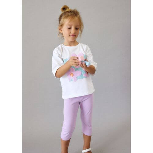 Tricou din bumbac pentru fete Mayoral, Alb - 3016-25 [5]