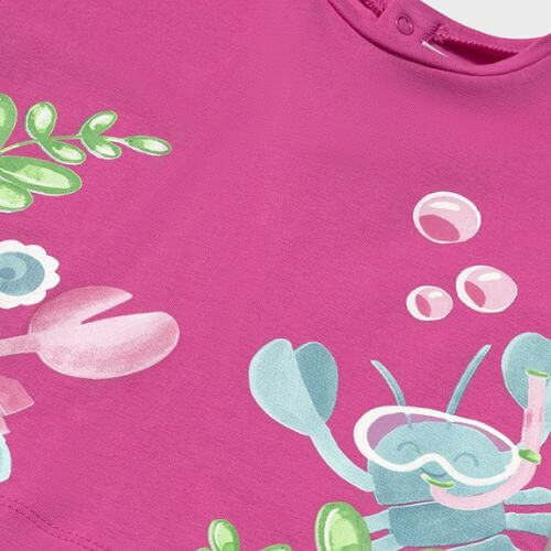 Tricou din bumbac pentru fete Mayoral, Mov - 1048-068 [2]