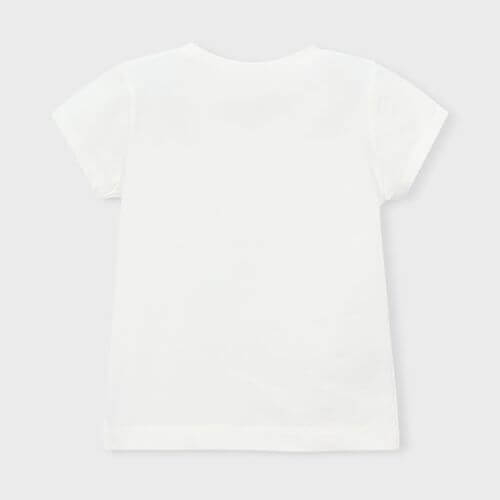 Tricou din bumbac pentru fete Mayoral, Alb - 1174-57 [3]