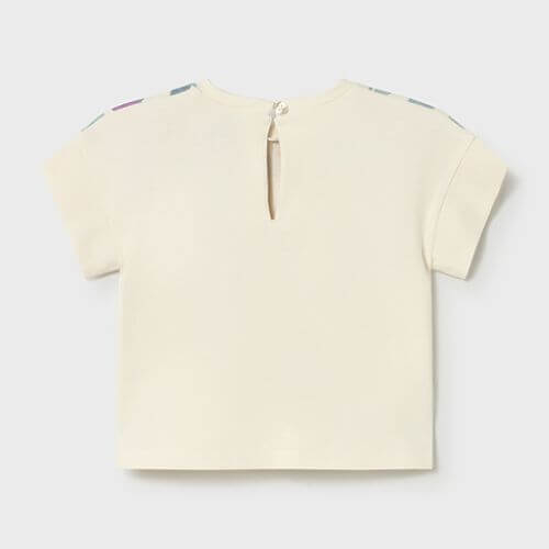 Tricou din bumbac pentru fete Mayoral, Alb - 1085-21 [3]