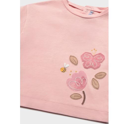Tricou maneca lunga din bumbac pentru fete Mayoral, Peony - 1088-32 [2]