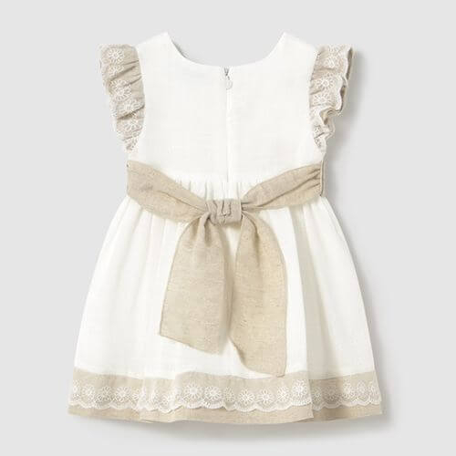 Rochie din bumbac si In Mayoral, Alb - 1908-031 [3]