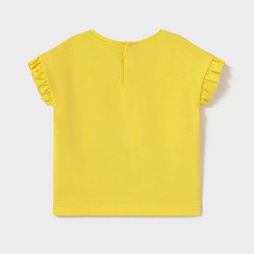 Tricou din bumbac pentru fete Mayoral, Galben - 1048-067 [3]