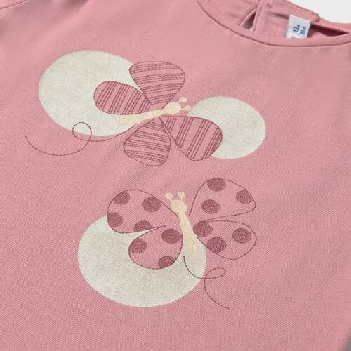 Tricou din bumbac pentru fete Mayoral, Roz - 1043-052 [2]