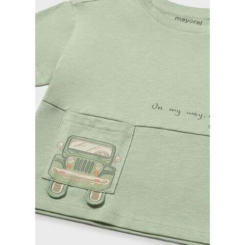 Tricou din bumbac pentru baieti Mayoral, Verde - 1005-15 [2]
