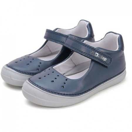 Balerini copii fete din piele DD Step, Albastru - H078-51150 [0]