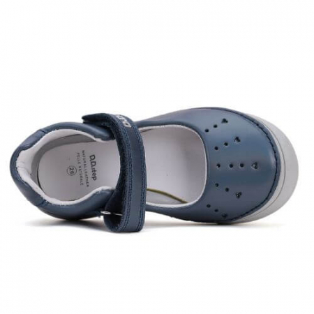 Balerini copii fete din piele DD Step, Albastru - H078-51150 [3]