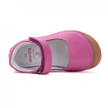 Balerini copii fete Barefoot din piele DD Step, Roz Inchis - H063-51900 [4]