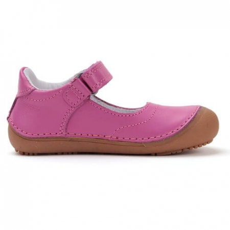 Balerini copii fete Barefoot din piele DD Step, Roz Inchis - H063-51900 [3]