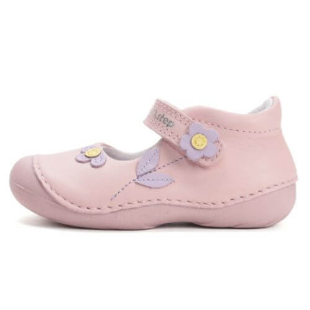 Pantofiori sport fete - Balerini copii fete din piele DD Step, Roz - H015-61614A