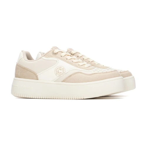 Pantofiori din piele sintetică XTI, Crem - 17600401 [3]