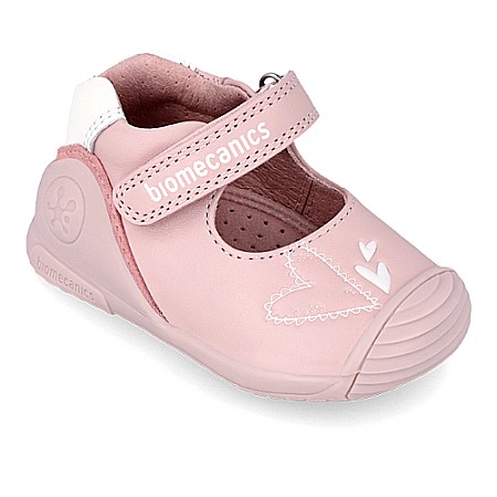 Pantofi copii fete din piele Biomecanics, Roz - 242100-A [2]