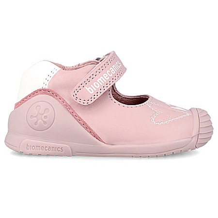 Pantofi copii fete din piele Biomecanics, Roz - 242100-A [1]