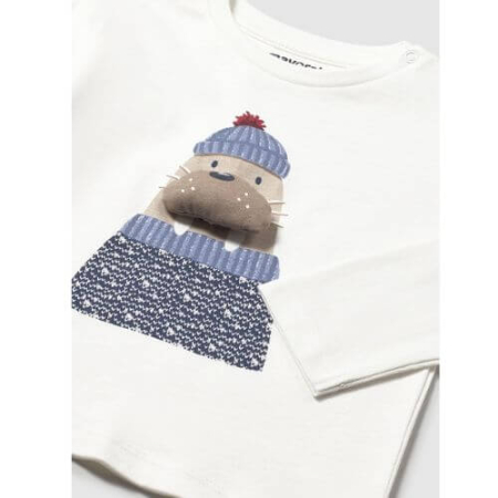 Bluza cu maneca lunga pentru baieti Mayoral, Alb - 2070-065 [1]