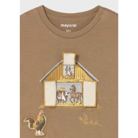 Bluza cu maneca lunga pentru baieti Mayoral, Caramel - 2067-031 [1]
