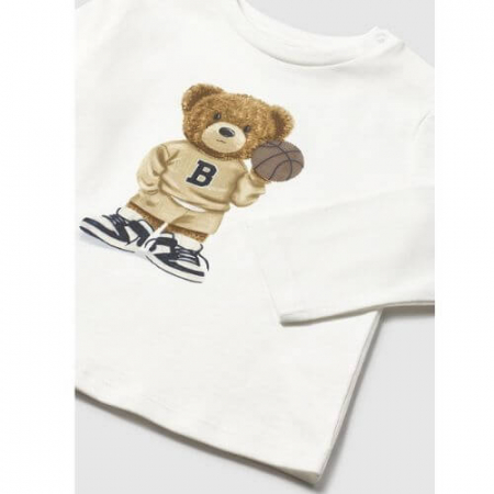 Bluza cu maneca lunga pentru baieti Mayoral, Alb - 2058-082 [1]