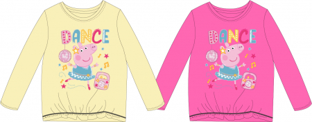 Imbracaminte Copii - Bluza maneca lunga pentru fete cu personaj Peppa Pig - 52 02 935