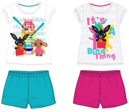 Imbracaminte Copii - Set Bluza maneca scurta si pantaloni scurti pentru fete cu personaj Bing - 52 04 060
